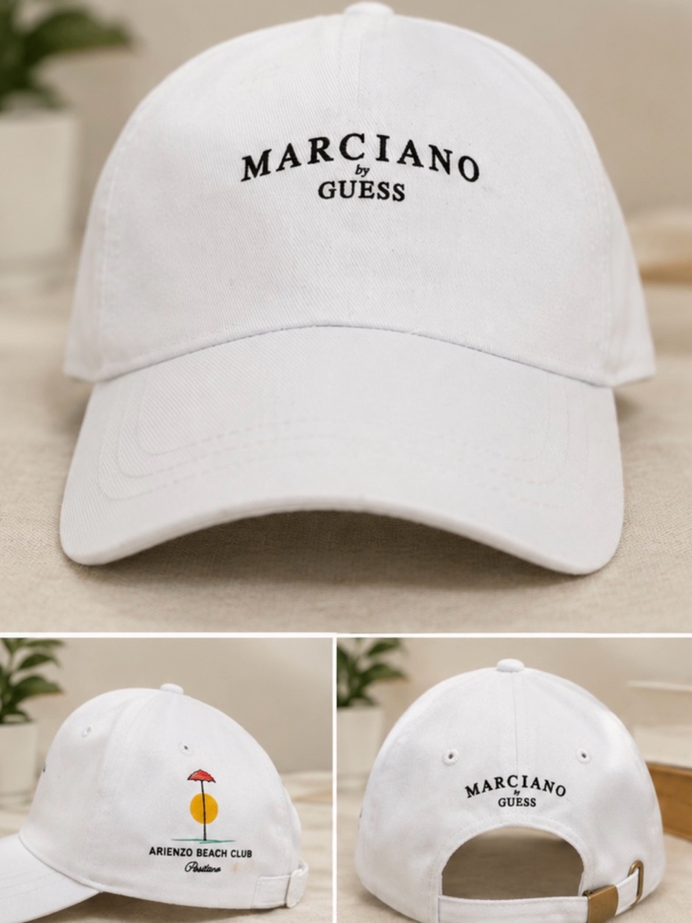White Baseball Cap from Marciano by Guess from Italy.